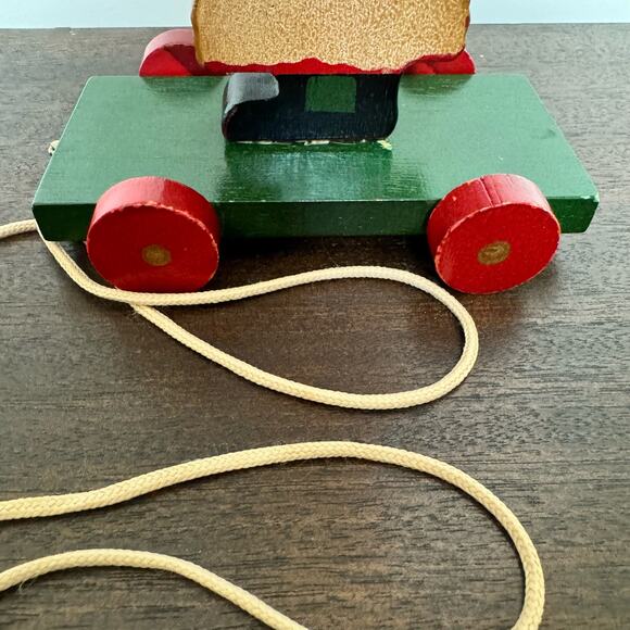 Vintage Santa Claus Pull Toy Wooden Christmas Nostalgic St. Nick - Picture 13 of 15